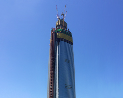 lotte world tower by KPF reaches record height in seoul