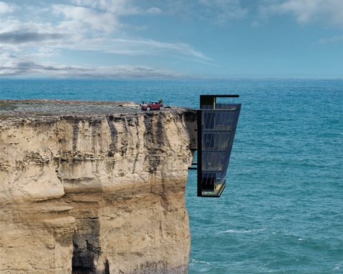 cliff house by modscape suspended above the australian ocean