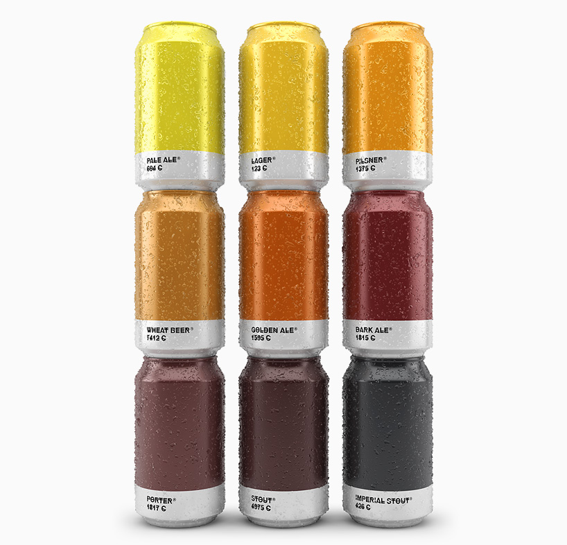 pantone beer packaging matches brew to hue