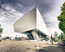 karatzas highlights the architecture of delugan meissl's porsche museum