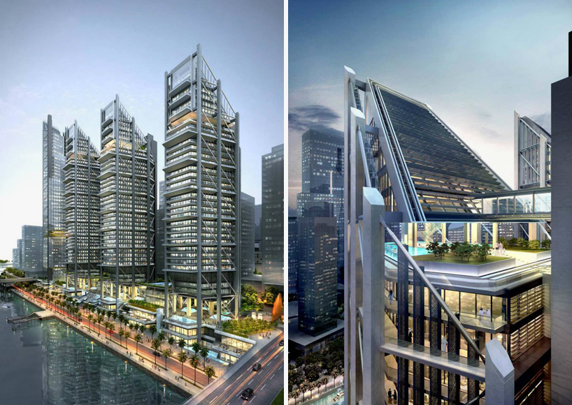 rogers stirk harbour plans skyscrapers for abu dhabi's maryah plaza