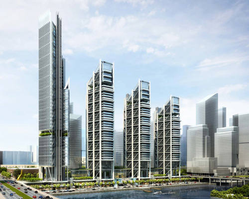 rogers stirk harbour plans skyscrapers for abu dhabi's maryah plaza