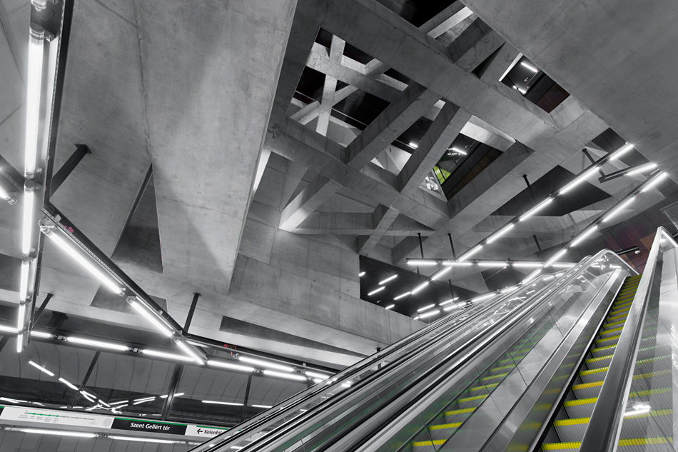 spora architects completes twin sunken stations for the budapest metro