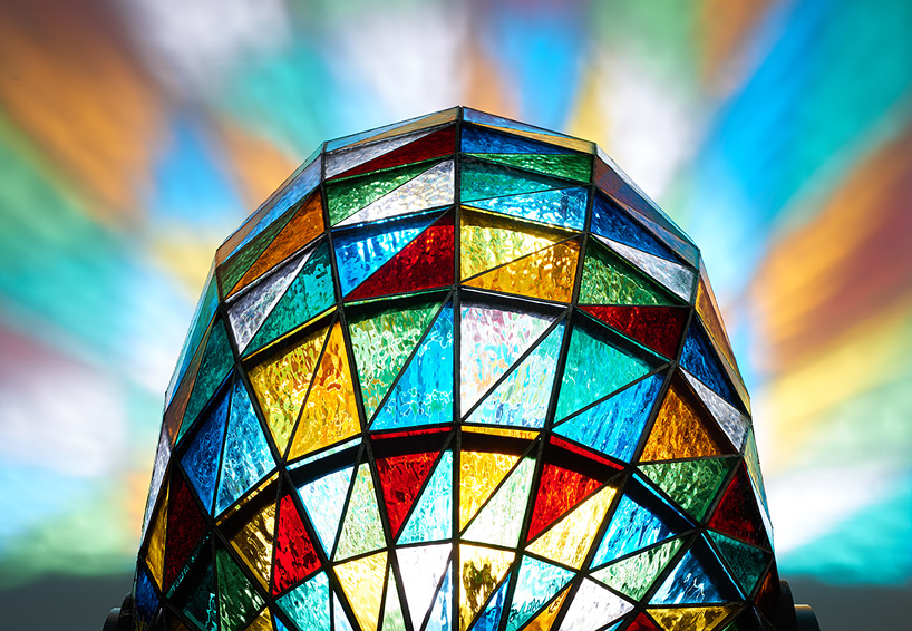 stained glass driverless sleeper car by dominic wilcox
