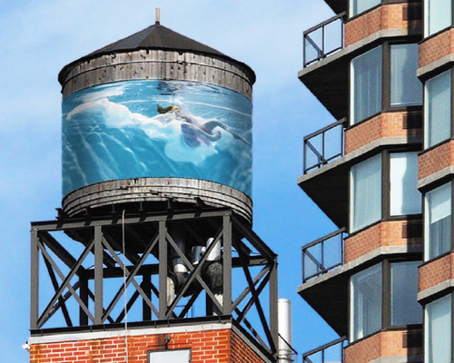 acclaimed artists redefine the skyline by wrapping NYC's water tanks