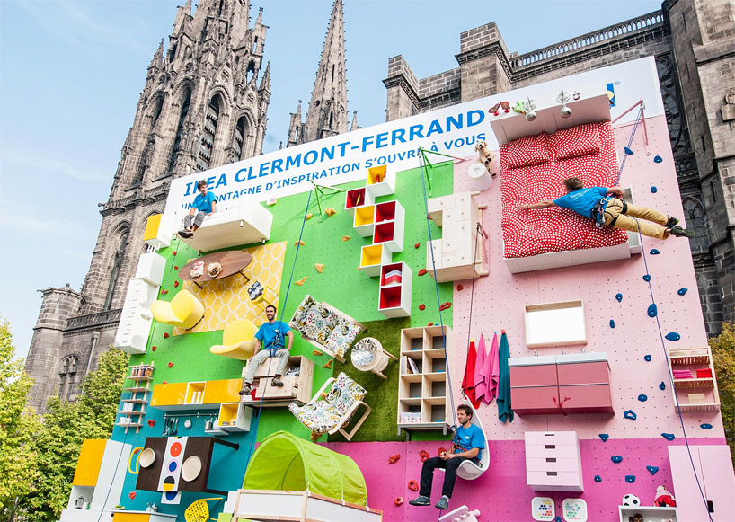 IKEA + ubi bene install climbable vertical apartment in france