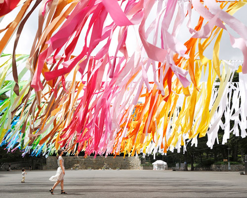 emmanuelle moureaux fills shinjuku central park with 100 colors