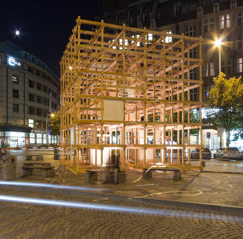 H3T architects perch observatory cube above prague city center