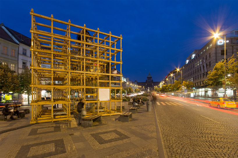 H3T architects perch observatory cube above prague city center