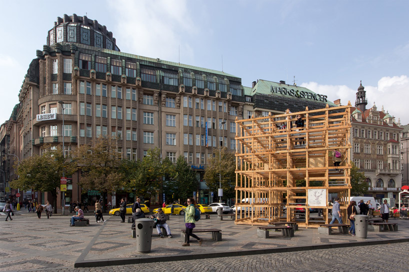 H3T architects perch observatory cube above prague city center