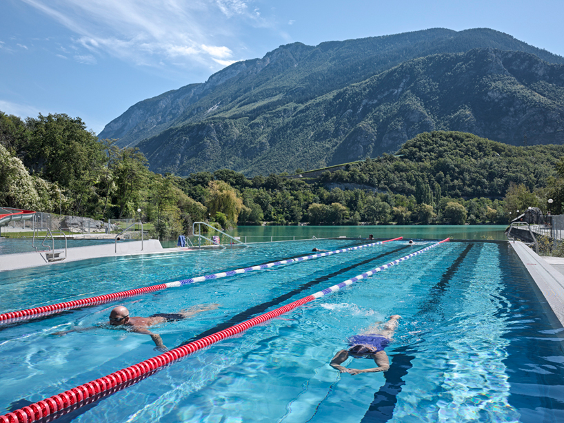 NAU architecture bains de geronde baths switzerland designboom