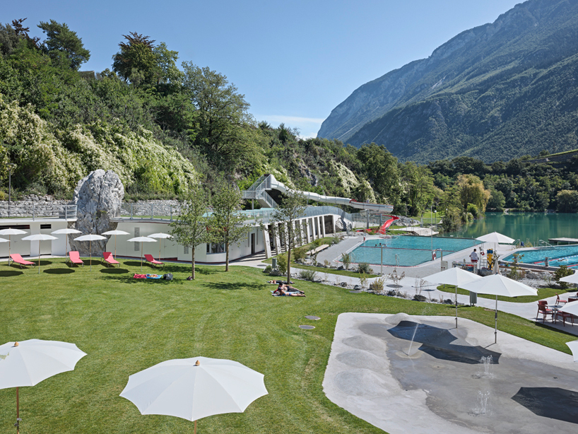 NAU architecture bains de geronde baths switzerland designboom