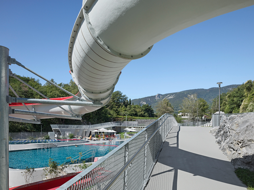 NAU architecture bains de geronde baths switzerland designboom