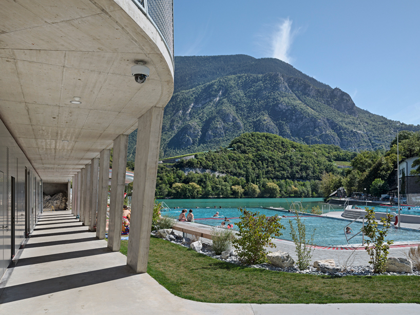 NAU architecture bains de geronde baths switzerland designboom