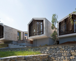 NBJ architectes align three pavilions for house NB in france