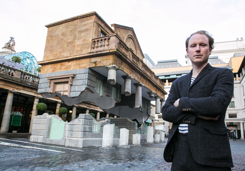 alex chinneck levitates covent garden’s market building in london