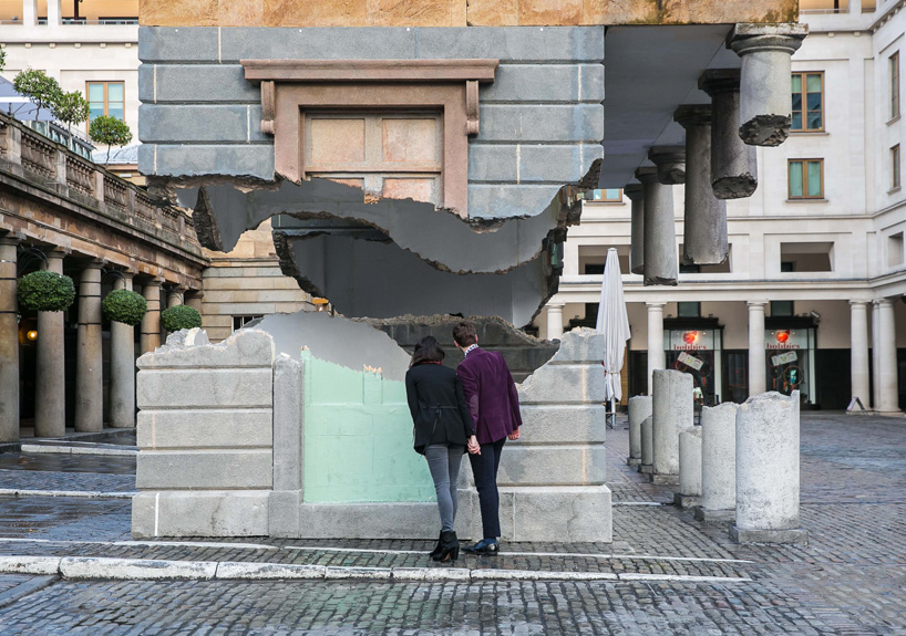 alex chinneck levitates covent garden’s market building in london