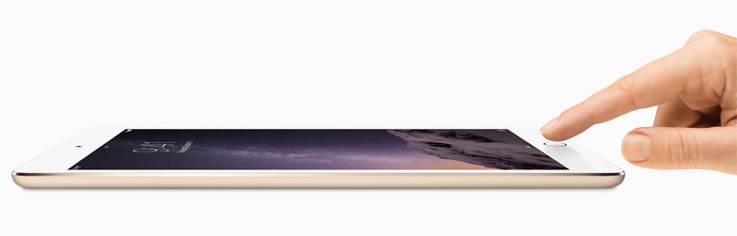 thinner apple iPad air 2 and iPad mini 3 features touch ID fingerprint sensors