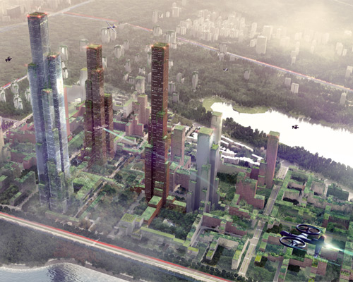 eroded urbanism proposal for mega-city in shenzen bay by AZPML
