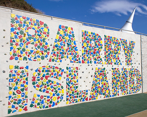 barry island typographic climbing wall by gordon young