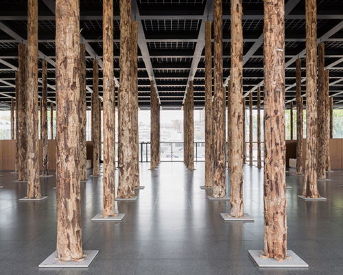 chipperfield sets sticks and stones amid berlin's neue nationalgalerie