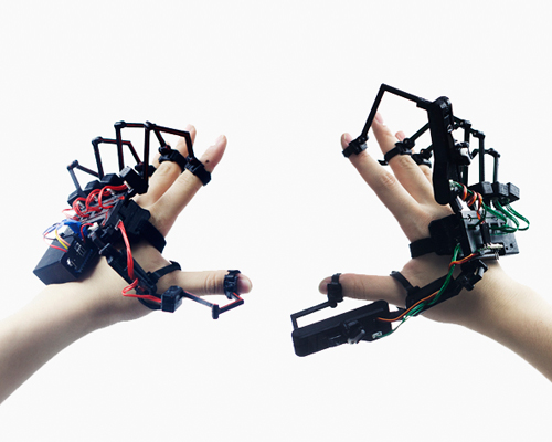 dexta robotics dexmo exoskeleton hand connects digital and real world