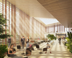 elizabeth de portzamparc wins le bourget railway station competition