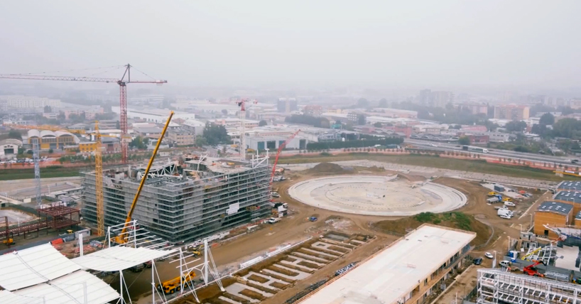 expo milano 2015 drone construction site designboom