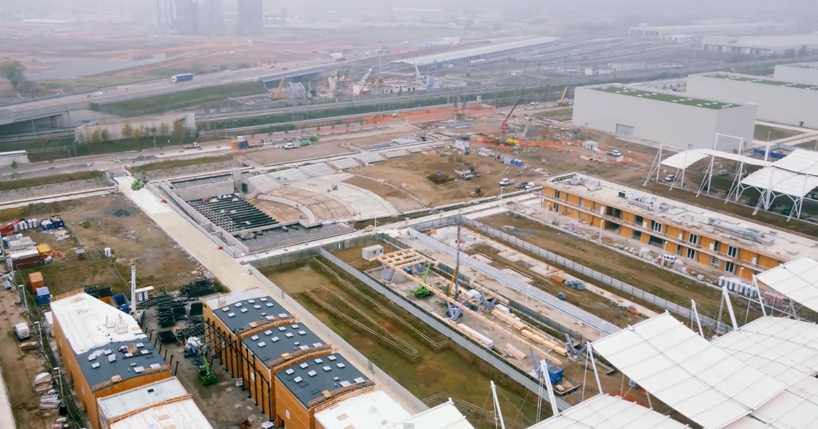 expo milano 2015 drone construction site designboom