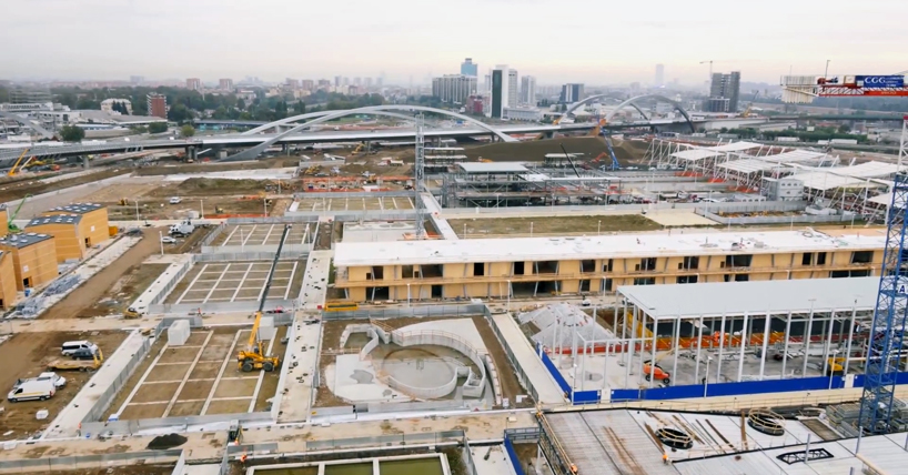 expo milano 2015 drone construction site designboom