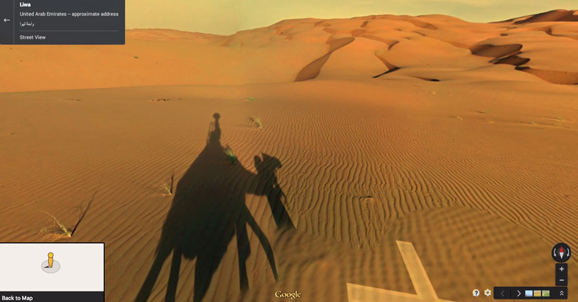 google hires camel to film liwa desert 'street' view