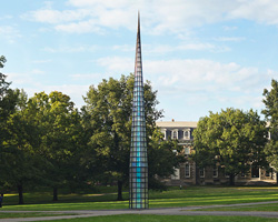 kimsooja pierces cornell university campus with needle-shaped pavilion
