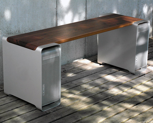 klaus geiger converts apple power mac G5s into contemporary furniture