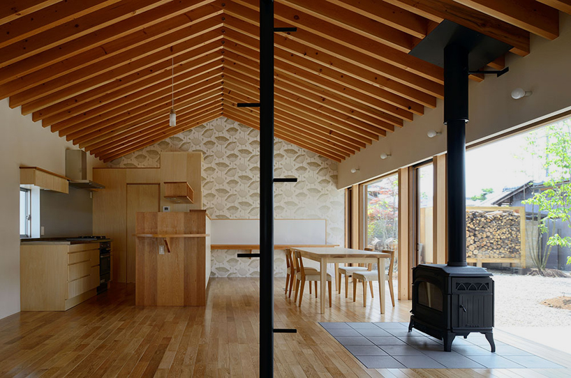 dai nagasaka's house in nijyooji features oversized gabled roof