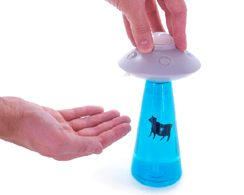 duncan shotton abducts dirt from your hands with UFO soap pump