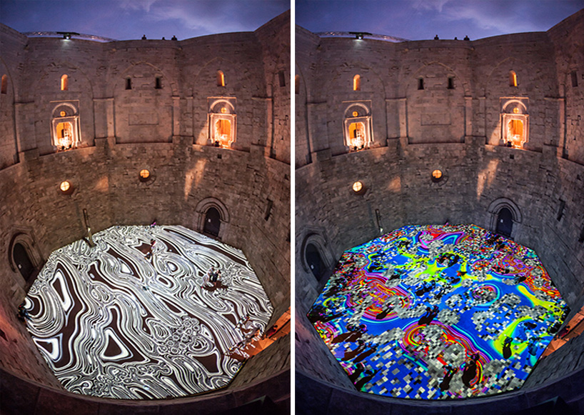 miguel chevalier magic carpets interactive virtual reality installation castel del monte italy