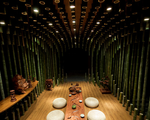 Tea Room By Minax Creates Optical Effects With Lotus Bamboo