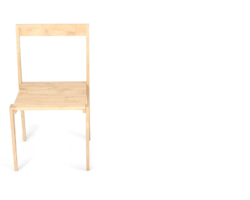 mo-ow design crafts 1 wooden chair from 24 identical pieces