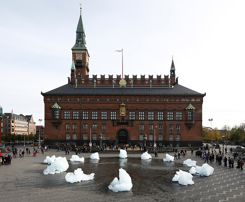 olafur eliasson moves 100 tonnes of ice to copenhagen to visualize climate change