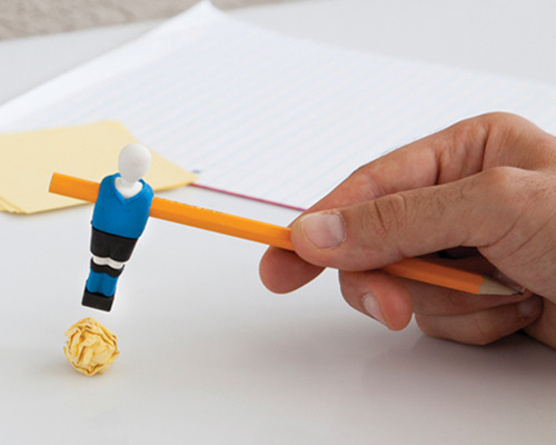 penball by peleg design brings foosball to your desk
