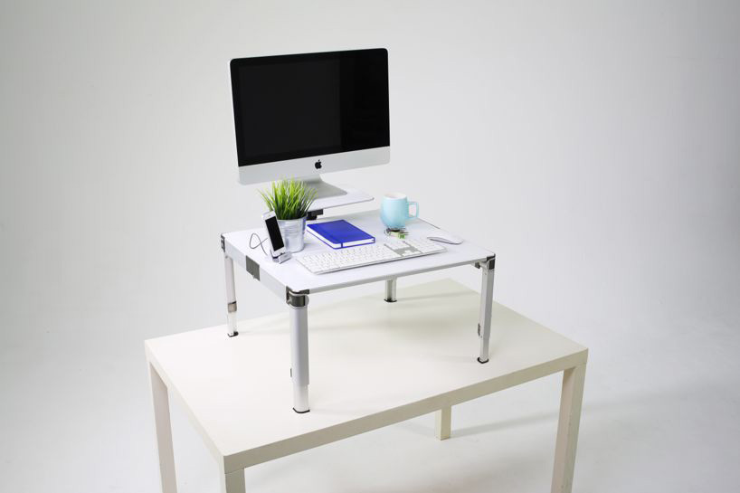 zestdesk turns any table into a beautiful standing workspace