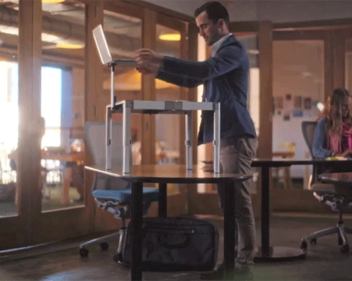 zestdesk turns any table into a beautiful standing workspace