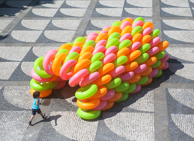LIKEarchitects inflates playLAND pavilions in portugal with beach tubes