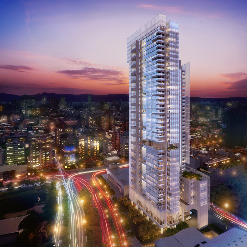 taichung condominium tower is richard meier's first build in taiwan