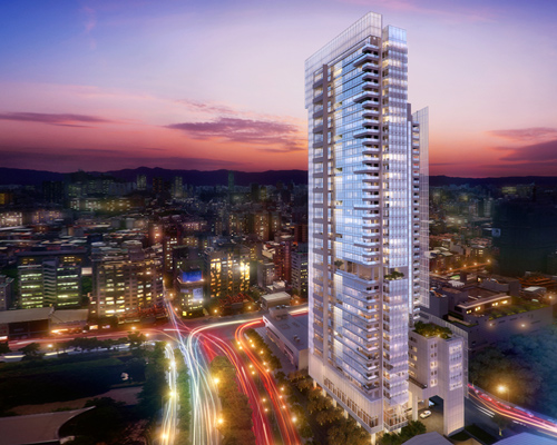taichung condominium tower is richard meier's first build in taiwan