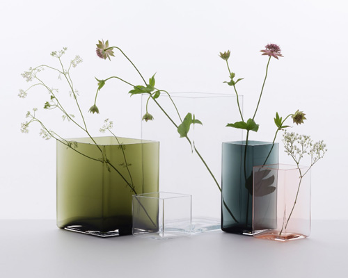 ruutu mouth blown glass vases by ronan and erwan bouroullec for iittala