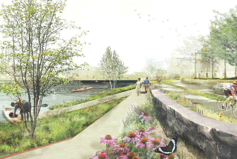 design revealed for water works riverfront park in minneapolis