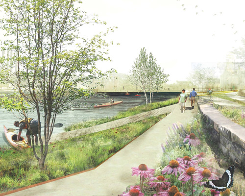 design revealed for water works riverfront park in minneapolis