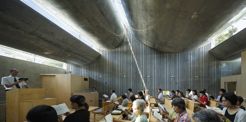 takeshi hosaka architects shonan christ church designboom