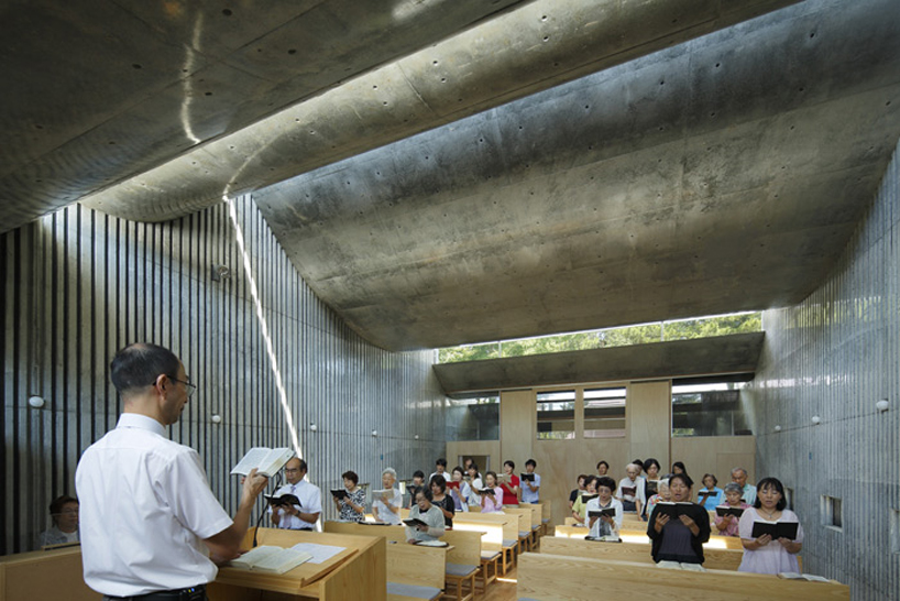 takeshi hosaka architects shonan christ church designboom